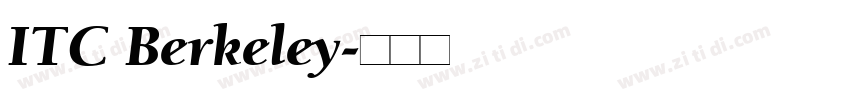 ITC Berkeley字体转换